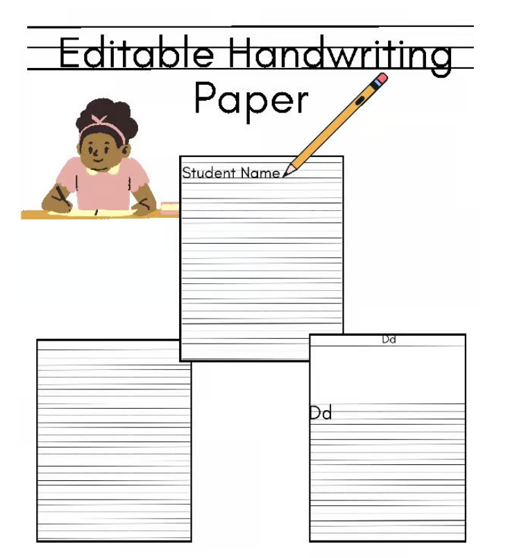 Editable Handwriting Paper